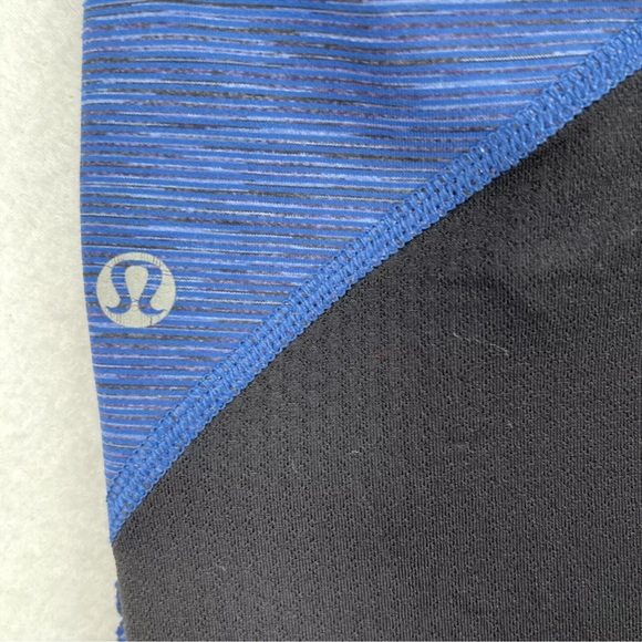 Lululemon Run: For Your Life Crop Wee Are From Space Limitless Blue Black size 6 - Picture 6 of 14